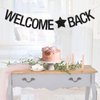 RoadSea Welcome Back Banner - Retirement Party Supplies - Welcome Home Party Decorations - Black Glitter