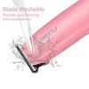 SweetLF Hair Clippers, Silent Cordless Hair Trimmer, Mini Hair Cutting Kit with 3 Guide Combs, Portable & USB Rechargeable Haircut Clippers for Men Women Kids (Pink)