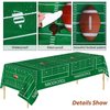 ADXCO 145 Pieces Football Themed Party Supplies Football Paper Plates Cups Napkins Spoons Forks Knives Tablecloth Football Party Tableware for Game Day Party Decorations, Serves 24 Guests