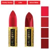 GIRLS MAIL Luminous Intense True Matte Dark Red Lipsticks Almond Oil Infused Dual Set Tinted Magic Lip Color Great for Black & White Woman Professional Makeup Artist Beautician Cosmetologist