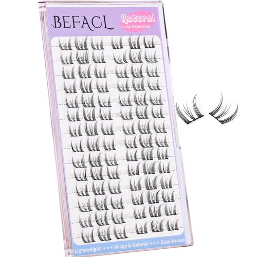 Manga Lash clusters, Cluster Lashes with Spikes Anime Lashes, Individual Lashes Natural Look Eyelashes Manhua lashes Soft & Thin Band 84pcs 10-12mm