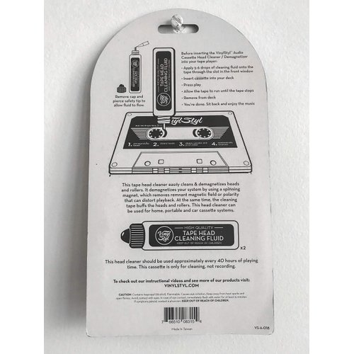 Vinyl Styl Audio Cassette Head Cleaner & Demagnetizer - for Home/Auto/Portable