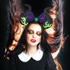 Halloween Headbands Mouse Ears Headband with Sequin Bow Devil Horn Glitter Hairbands for Women Girls, Halloween Holiday Headwear Hair Accessories Cosplay Costume Princess Party Decorations 1PCS
