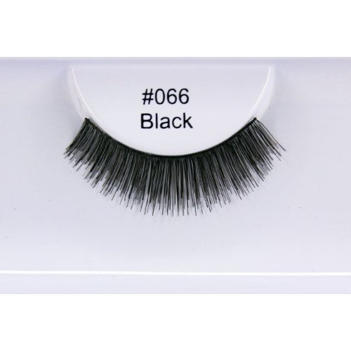 Elegant Lashes #066 Black Short Natural Thick False Eyelashes (100% Natural Human Hair)