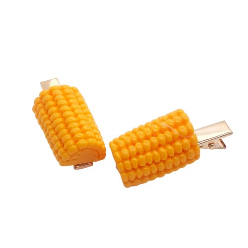 2PCS Simulation Corn Hair Clips for Women Girls Bangs Side Hairpins Funny Hair Accessories