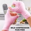 Happymart 2 Pairs Arthritis Gloves for Women for Pain, Compression Gloves for Carpal Tunnel Relief, Rheumatoid Osteoarthritis, Fingerless Gloves for Women and Men, Typing (Pink, Medium)