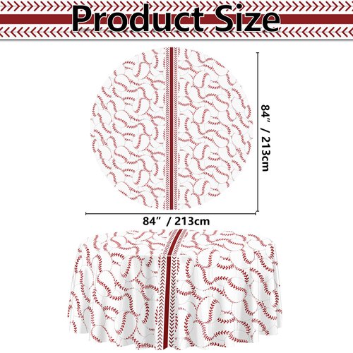 PTECDROTS 9Pcs Baseball Tablecloths, Disposable Baseball Party Decorations Table Covers, 84Inch Baseball Pattern Table Cloth for Boys Baseball Sports Event Birthday Party Supplies