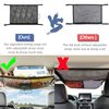 ZUOZE Car Ceiling Storage Net | Double Zipper, Adjustable Strap Prevent Falling, 31"x21"Double-Layer Mesh Long Road Trip Camping Van SUV Roof Cargo Pocket Organizer for Putting Quilt Toys Sundries