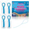 Preteen Kids Floss Threaders, Deep Clean Orthodontic Threader Floss for Braces, Bridges, and Implants 200PCS (4Pack)