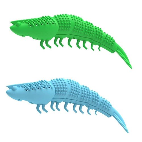 HomeSoGood 2pcs Crayfish Shaped Cat chew Toy Catnip Toy,Rubber cat Toothbrush Promotes pet cat Dental Health(Mix)