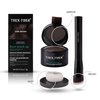 THICK FIBER Root Touch Up Powder - Water & Sweat Resistant Hair Loss Concealer Set for Thinning Hair Women, Includes Brush (Dark Brown)