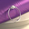 Tiny White Opal Nose Ring – Thin 24 Gauge 7mm nose piercing hoop - 925 sterling silver Nose Hoop – Fire White 2mm Opal - Dainty Gift Wrapped Ready Purchase