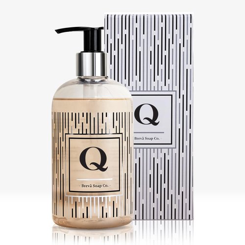 Monogrammed Liquid Hand Soap | Choose from Letters A to Z | Citrus Bloom Scent | Personalized Monogram Liquid Hand Soap for Bathroom | Cruelty & Paraben Free |12 oz - Letter Q