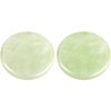 Bememo 2 Pieces Jade Stone for Lash Glue Eyelash Extension Round Jade Stone Lash Glue Holders Adhesive Pallet Fake Eye Lash Holder Base 2 Inch (Green)