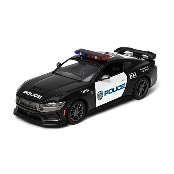 KiNSMART 2024 Ford Mustang Dark Horse 1:38 Scale, 5 Inch Die Cast Metal Pull Back Action Model Car