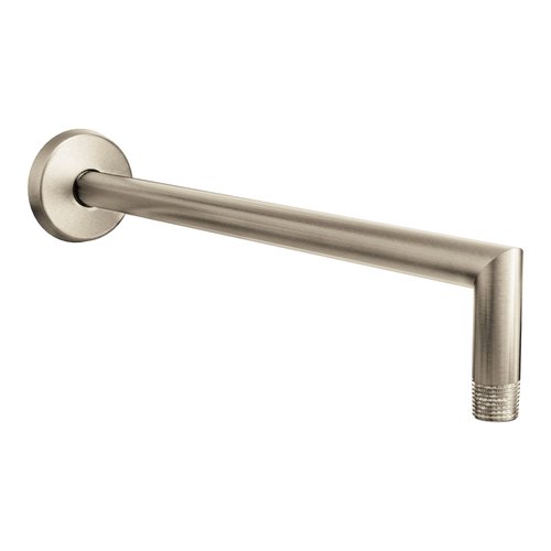 Moen Arris Brushed Nickel 14-Inch Rainshower Straight Shower Arm and Flange for Overhead Showerhead, S110BN