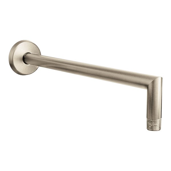 Moen Arris Brushed Nickel 14-Inch Rainshower Straight Shower Arm and Flange for Overhead Showerhead, S110BN