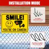 Smile Your on Camera Signs, Camera Signs for Home Security,Video Surveillance Signs Outdoor, Aluminum 7*10 inchs, Security Camera Sign for Security camera sign for home, Driveway Alert, CCTV (2-Pack)