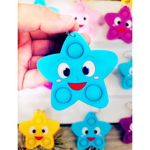 Bulk 24 Packs Christmas Mini pop Sensory Fidget Gifts for Holiday Kids Wish Party Favors Supplies and Classroom Students Prize (24 Stars)