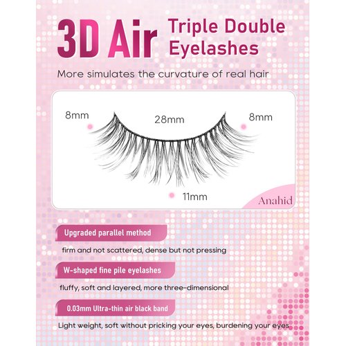 Lash natural wispy eyelashes, Frihappy false eyelashes, Wispy Strips, Faux Mink Lashes, black band lashes, pestañas postizas naturales, 7 pairs, Frihappy 2024 lashes #Anahid