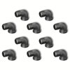 Ironwerks Designs 1/2" Street Elbow, 90 Degree Black Pipe Fittings - Decorative Pipe Décor, Metal Pipe Furniture [10 Pack]
