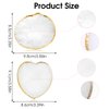 2pcs Resin Nail Art Palette Nail Painting Mixed Color Palette Gold Edge Round Makeup Holder Heart Shape Nail Polish Plate Cosmetic Mixing Tools Nail Gel Display Board