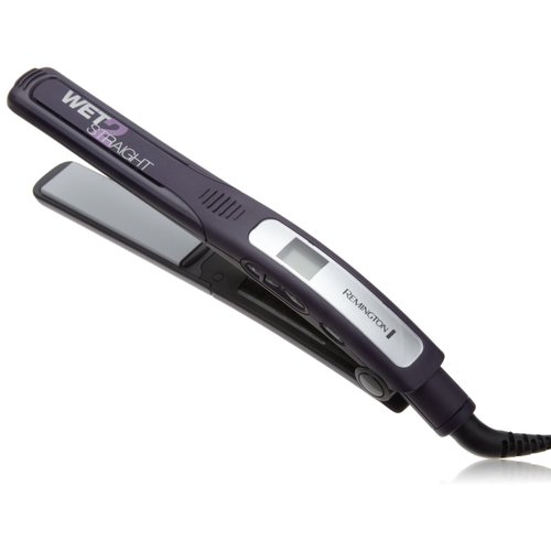 Remington S7901 Wet 2 Straight Slim Plate Wet/Dry Ceramic Hair Straightening Iron with Tourmaline, 1-inch, Purple