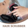 Healvian Silicone Scalp Massager Shampoo Brush, Hair Scrubber with Suction Cup Soft Adults Shower Brush Handheld Head Comb for Home Barber Shop