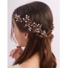 Rumtock Purple Crystal Gold Hair Comb for Wedding Brides Women Vintage Hair Accessories Jewelry