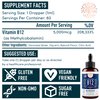 Vegan Vitamin B12 Liquid - Max Strength B12 Vitamins 5000 mcg Methylcobalamin Supplement - Liquid Vitamin B12 Sublingual Drops - Liquid B12 Vitamins Mood, Energy Support - Citrus Flavor B 12, 2oz
