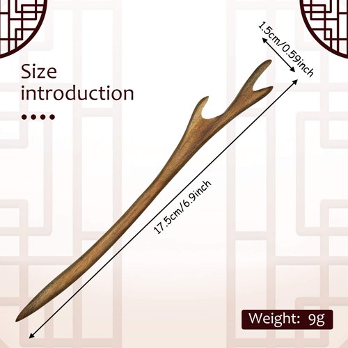 8 Pieces Wooden Hair Sticks Japanese Hair Chopstick for Women Bun Maker, Chinese Chopstick Hair Pins for Women Long Hair Handmade Chignon Maker Hair Accessories (Classic Pattern)
