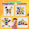 KudoJoy Wooden Building Blocks Set for Kids | 24pcs Geometry Wooden Blocks Enhancing Kid’s Creativity, Imagination, & Awareness of Colors | Educational Toy Creating Perfect Bond for Parents & Child!