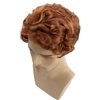 Beweig Short Curly Mens Orange Wig Fluffy Synthetic Cosplay Halloween Hair Wig for Men