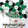 Birthday Decorations for Men, Green Party Decorations for Men Women Boys Girls with Happy Birthday Banner Balloons, 71 Pcs Green and Black Party Supplies