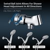 BRIGHT SHOWERS Shower Head Holder All Metal Handheld Shower Head Holder, Brass Adjustable Shower Arm Mount Bracket, Chrome