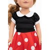 Little Adventures Twirl Princess Doll Dress - Doll Not Included - Machine Washable Child Pretend Play and Party Doll Clothes with No Glitter (Retro Polka Dot Twirl)