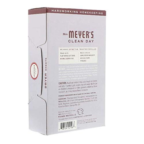 MRS. MEYER'S Dryer Sheets,Lavender, 80 SHT, EA-1
