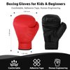 Micnaron Boxing Gloves, 2 Pair Boxing Gloves for Kids & Beginners, Punching Gloves, Professional Shockproof Leather Sparring and Training Gloves Set
