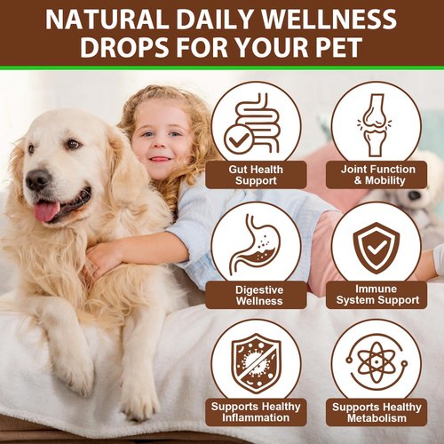 Turkey Tail Mushroom for Dogs, Mushroom Blend, Turmeric & Probiotic for Immune, Digestive & Joint Support, Turkey Tail for Dogs, 60ml
