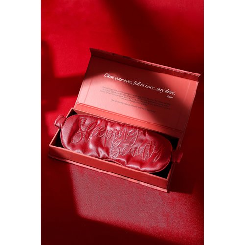 ESNA HOME Luxury Silk Sleep Mask Gift Set | 22-Momme Mulberry Silk Eye Mask | Ultra Comfort | Perfect Present for Her | Luxury Christmas for Women（Sleeping Beauty）