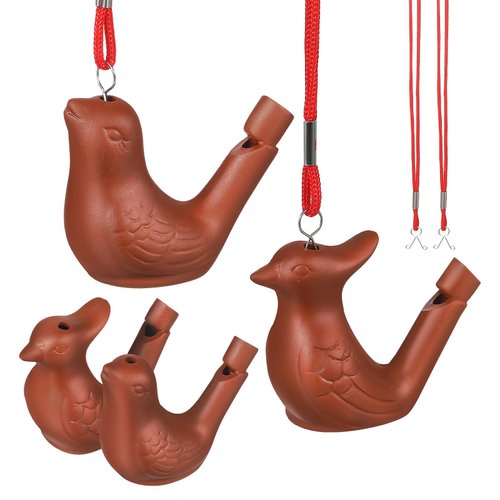 4pcs Bird Water Whistles: Pottery Bird Whistles Cartoon Bird Whistle Whistles Noisemaker for Part...