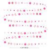 Hot Pink Rose Gold Party Decorations Circle Dots Garland Hanging Polka Dot Streamer for Girls Birthday Bachelorette Baby Shower Wedding Bridal Shower Anniversary Hen Party Supplies