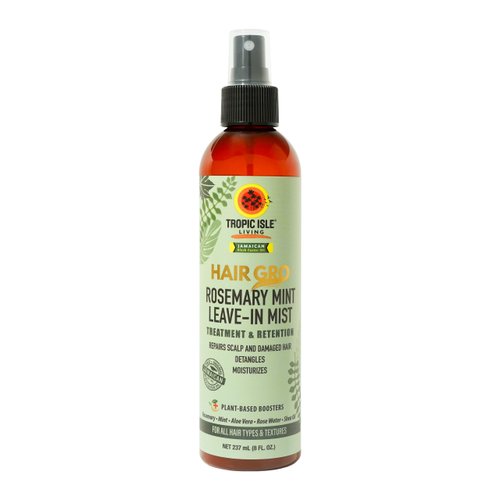 Tropic Isle Living Rosemary Mint Leave-In Conditioner 8oz/ 237ml - Detangles, Moisturizes, Repairs Scalp and Damaged Hair with Natural Formula, Suitable for All Hair Types, Cruelty-Free