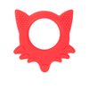 Dr. Brown's Flexees Friends Orange Fox, Soft 100% Silicone Baby Teether, BPA Free, 3m+