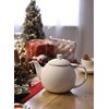 Sweese Teapots for Tea, 27 oz Porcelain Tea pot with Removable Stainless Steel Infuser, Tea Pots for Loose Tea - White, 221.101