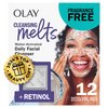 Olay Cleansing Melts + Retinol Face Cleanser, 12ct, Water-Activated Face Wash Cleans, Tones, and Refreshes Skin