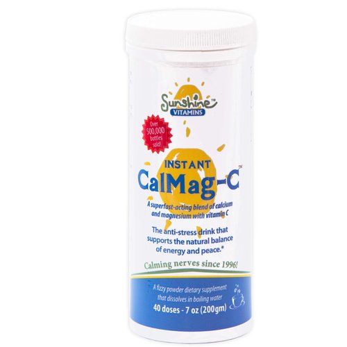 Sunshine Vitamins Instant Cal Mag C – Fast-Acting, Absorbable Calcium, Magnesium and Vitamin C – Replenishes Calcium & Magnesium, Enhances Body Function & Helps Prevent Depletions – Improved Sleep