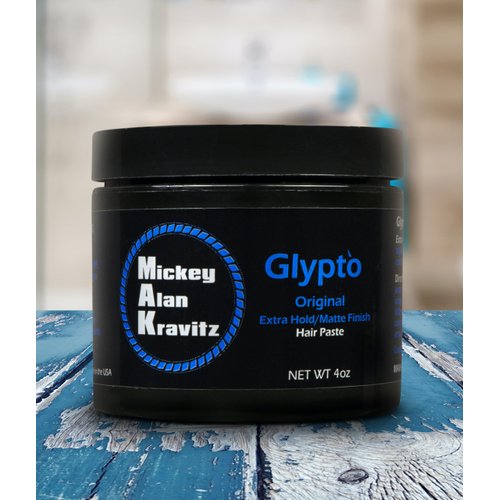 Glypto Blue (the original) concentrated extra hold sculpting hair paste, matte finish, water base, non comedogenic, won't clog pores