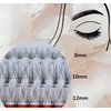 Ancloy Lashes Cluster Lash Extensions DIY Eyelash at Home Individual 60 Pcs 10D Mix Lengths, Natural Black (8-10-12)