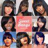GLAM21USA Bangs Hair Clip In Bangs Clip on Bangs Sweet Bangs China Bang Synthetic Hair Piece Hair Extenstions for Women Sweet Bangs (China Bang, 1B - Off Black)